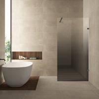 Inloopdouche Rechts Wiesbaden Less 90x200 cm 8 mm Nano Spiegelrook- naar Helder Glas Gunmetal