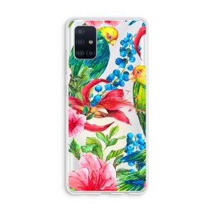 Papegaaien: Galaxy A51 4G Transparant Hoesje
