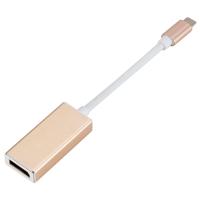 USB-C/type-C 3 1 male naar DP Female HD Converter lengte: 12cm (goud)