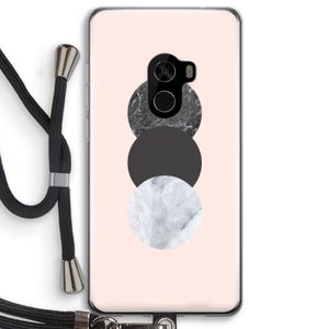 Marmeren cirkels: Xiaomi Mi Mix 2 Transparant Hoesje met koord