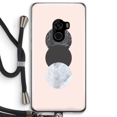 Marmeren cirkels: Xiaomi Mi Mix 2 Transparant Hoesje met koord