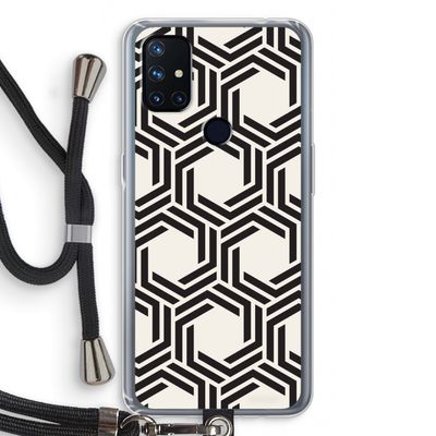 Geometrisch patroon: OnePlus Nord N10 5G Transparant Hoesje met koord