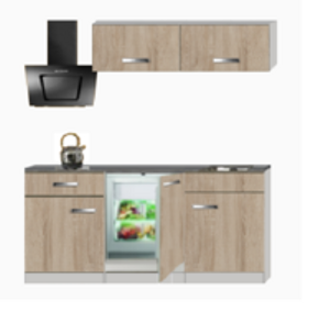 kitchenette 180cm incl koelkast en kookplaat RAI-876