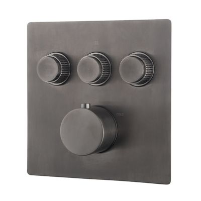 Afbouwdeel Inbouwthermostaat BWS Caral Klik Pro 3-weg Gunmetal