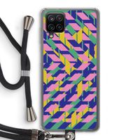 Skew Blush 1: Samsung Galaxy A12 Transparant Hoesje met koord