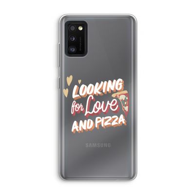 Pizza is the answer: Samsung Galaxy A41 Transparant Hoesje