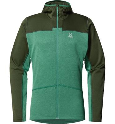 Haglofs Roc Flash Mid Hood Fleece Heren Seaweed Green/Dk Jelly Green M