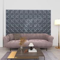 VidaXL 48 st wandpanelen 3d origami 12 m² 50x50 cm grijs