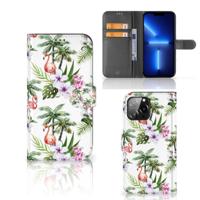 iPhone 13 Pro Max | Telefoonhoesje | Met pasjeshouder | Flamingo Palms