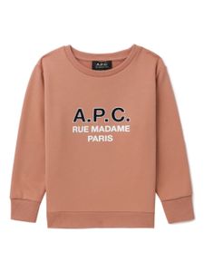 A.P.C. KIDS sweat Joy en coton - Rose