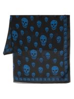 Alexander McQueen skull-print silk scarf - Noir - thumbnail