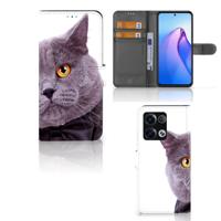 OPPO Reno8 Pro | Telefoonhoesje | Met pasjeshouder | Kat