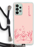 Love is in the air: Samsung Galaxy A52s 5G Transparant Hoesje met koord