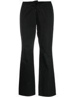 Prada Pre-Owned pantalon évasé à détail de laçage (années 1990) - Noir