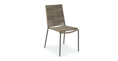 Novara Stapelbare Bijzetstoel - Staal Olijf (set van 4)