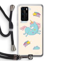 Vliegende eenhoorn: Huawei P40 Transparant Hoesje met koord