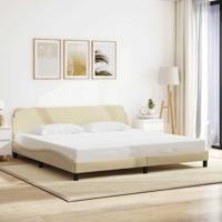 Bedframe "Dover" stof crèmekleurig 200x200 cm