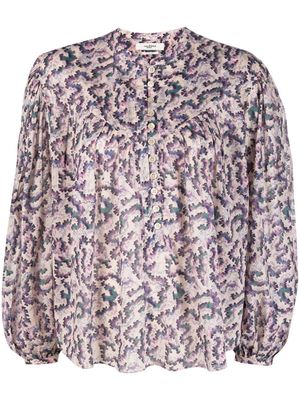 MARANT ÉTOILE blouse Salika à imprimé abstrait - Tons neutres