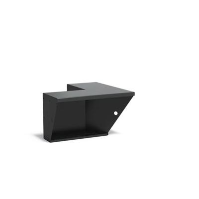 Keerwand + zitrand aluminium 50 x 50 x 50 cm binnenhoek