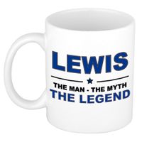 Lewis The man, The myth the legend cadeau koffie mok / thee beker 300 ml   - - thumbnail