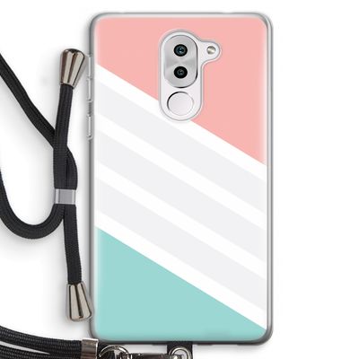 Strepen pastel: Honor 6X Transparant Hoesje met koord