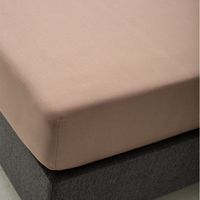 Hoeslaken verkoelend Katoen - Taupe - 80x200 cm - Taupe - Fresh and Co - Dekbed-Discounter.nl