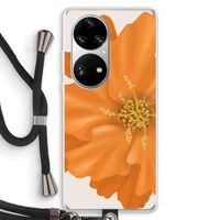 Orange Ellila flower: Huawei P50 Pro Transparant Hoesje met koord