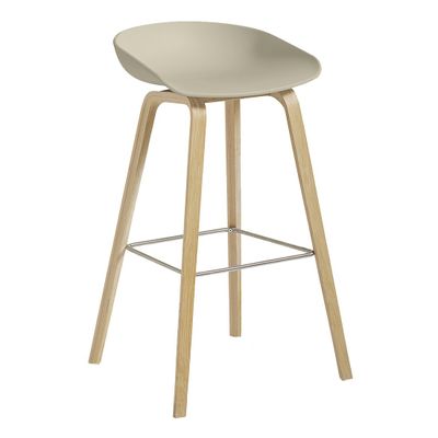 HAY About A Stool AAS 32 Barkruk Naturel Gelakt 64 cm Pastel Groen