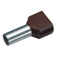 Cimco 18 2422 Dubbele adereindhulzen 10 mm² Deels geïsoleerd Bruin 100 stuk(s)