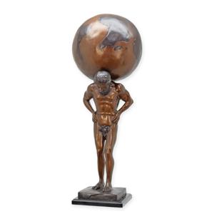 BRONZEN SCULPTUUR VAN ATLAS