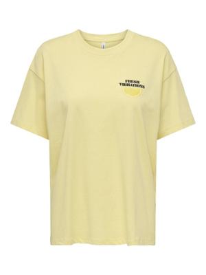 Only Onlvivvi S/s Lovely Top Jrs 15346761 T-shirt Korte Mouw 4993432 Sunlight Lemon Exotic Roots
