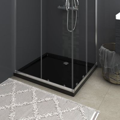 VidaXL Douchebak rechthoekig 80x90 cm abs zwart