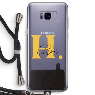 Amber Script: Samsung Galaxy S8 Transparant Hoesje met koord