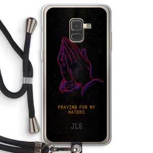 Praying For My Haters: Samsung Galaxy A8 (2018) Transparant Hoesje met koord