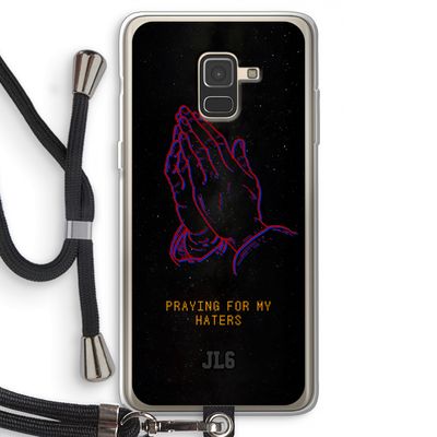 Praying For My Haters: Samsung Galaxy A8 (2018) Transparant Hoesje met koord