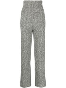 Off-White pantalon en maille à rayures Diag - Gris