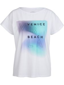 Shirt ronde hals en korte mouwen Van Venice Beach wit