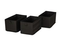 W5 Opbergmanden (Opbergboxen set van 3 - zwart)