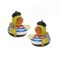 4x stuks badeendje thema Frankrijk 8 cm 4x stuks badeendje thema Frankrijk 8 cm