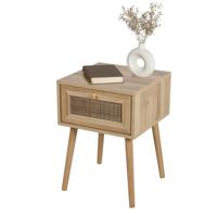 Nachtkastje Bali - Ibiza stijl - hout - met lade - 39 x 39 x 57 cm Nachtkastje Bali - Ibiza stijl - hout - met lade - 39 x 39 x 57 cm