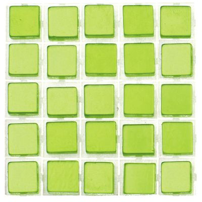 476x stuks mozaieken maken steentjes/tegels kleur lichtgroen 5 x 5 x 2 mm