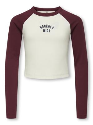 Kids ONLY winter top meisjes - rood - KogBina - slim fit, longsleeve