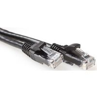ACT Zwarte 0,5 meter U/UTP CAT6 patchkabel snagless met RJ45 connectoren