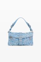 Geborduurde denim tas - BLUE - U