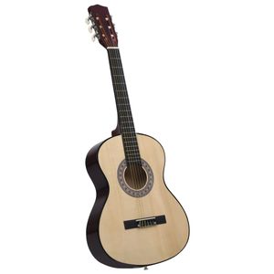 VidaXL Gitaar klassiek beginner en kinderen 3/4 36" lindenhout