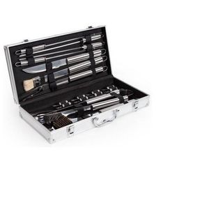 Olivier's RVS barbecueset 18delig- Barbecue Accessoires- Barbecuegerei- Barbecue kookgerei-