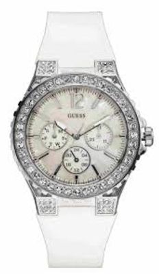 Guess horlogeband W14555L1 Rubber Wit 16mm