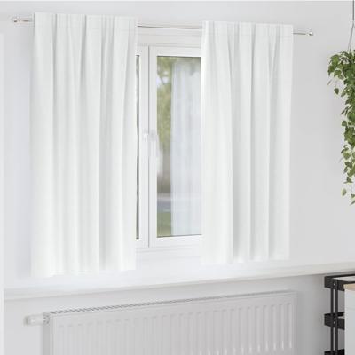 Gordijnen met gordijnen 2 pcs Helder wit Polyester
