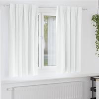 Gordijnen met gordijnen 2 pcs Helder wit Polyester