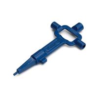 DX Nieuwbouwsleutel blauw metaal